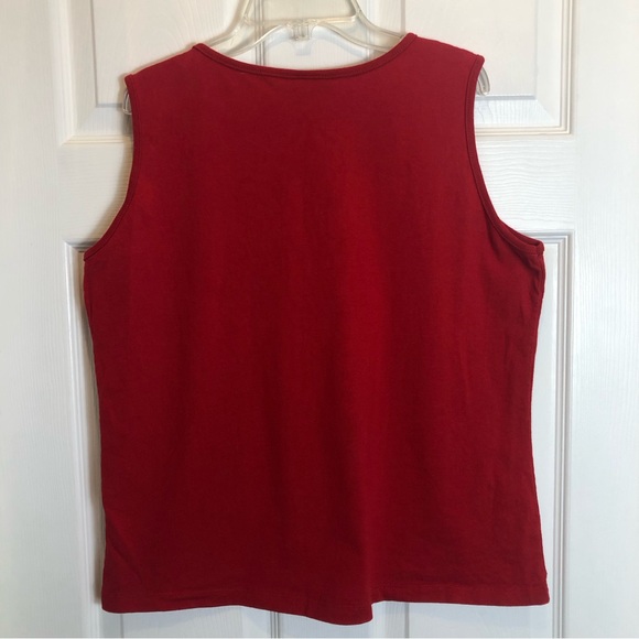 Genuine Sonoma Jean Company Vintage Red AMERICA IS BEAUTIFUL Sleeves Top. Size L - Picture 9 of 9